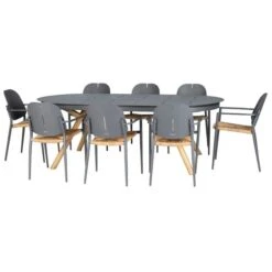 Table De Jardin Extensible Ovale Rubby Graphite 12 Table De Jardin Extensible Ovale Rubby Graphite -Maison du jardin Magasin 00W077950E
