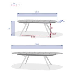 Table De Jardin Extensible Ovale Rubby Graphite 15 Table De Jardin Extensible Ovale Rubby Graphite -Maison du jardin Magasin 00W077950H