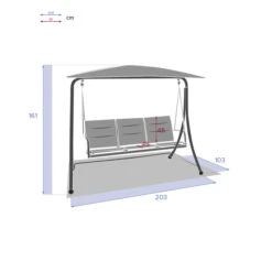 Balancelle Lako Ardoise & Graphite 13 Balancelle Lako Ardoise & Graphite -Maison du jardin Magasin 00W079274G