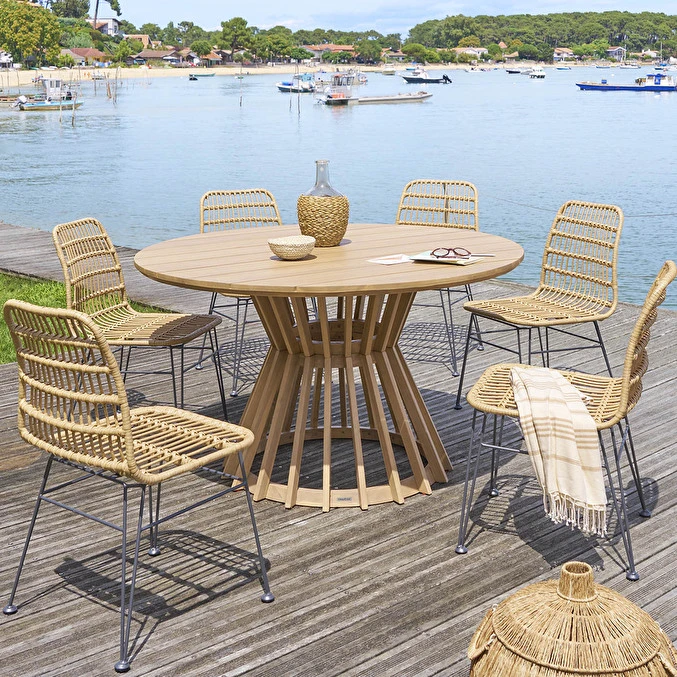 Lot De 2 Chaises De Jardin Lambada Sésame & Graphite 2 Lot De 2 Chaises De Jardin Lambada Sésame & Graphite – Image 2
