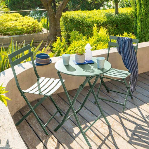 Table De Jardin Pliante Ronde Greensboro Vert Olive
