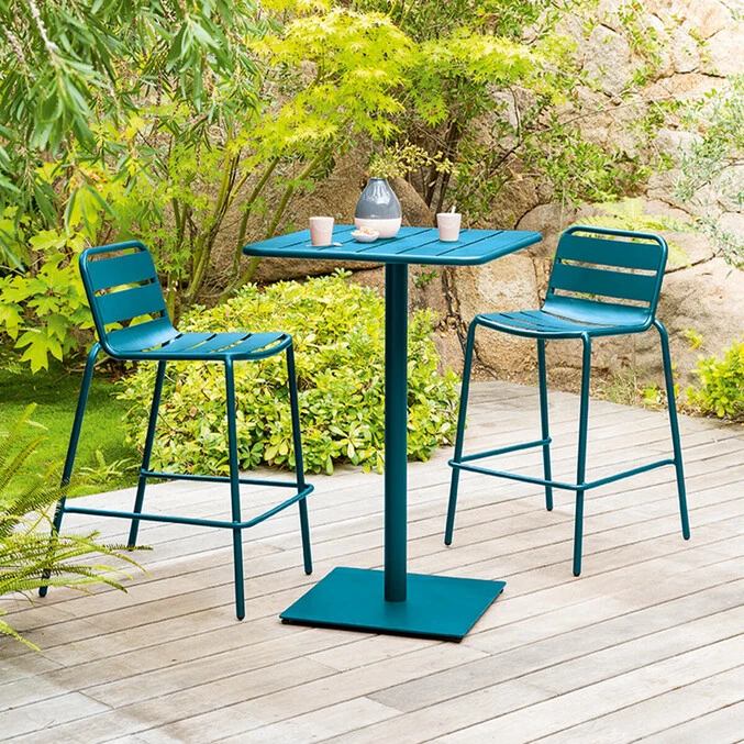 Table Haute De Jardin Phuket Bleu Canard 1 Table Haute De Jardin Phuket Bleu Canard