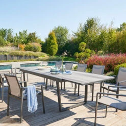 Table De Jardin Extensible Unione Gris Smoke & Graphite 19 Table De Jardin Extensible Unione Gris Smoke & Graphite -Maison du jardin Magasin 00W079384J