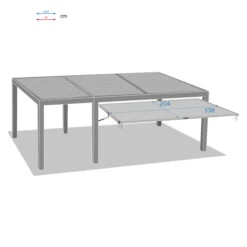 Auvent Grand Modèle Pour Pergola Bioclimatique Majaé 7 Auvent Grand Modèle Pour Pergola Bioclimatique Majaé -Maison du jardin Magasin 00W079422D