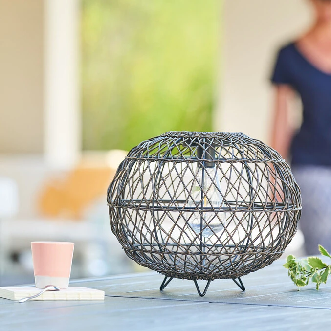 ATMOSPHERA Lampe D'extérieur Solaire Boule Noire 1 ATMOSPHERA Lampe D'extérieur Solaire Boule Noire