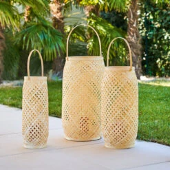 ATMOSPHERA Lot De 3 Lanternes Beige