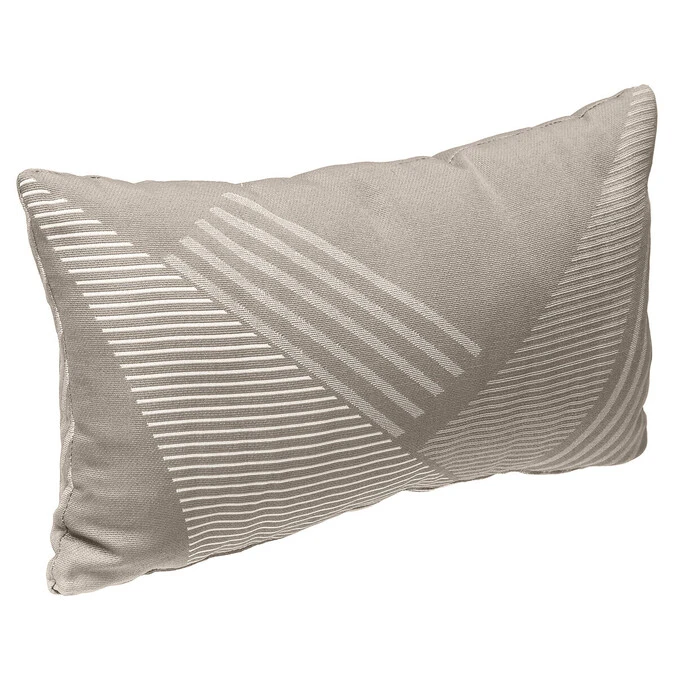 Coussin Déco D'extérieur Jacquard Taupe 1 Coussin Déco D'extérieur Jacquard Taupe