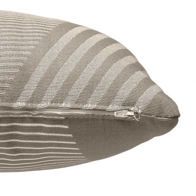 Coussin Déco D'extérieur Jacquard Taupe 3 Coussin Déco D'extérieur Jacquard Taupe – Image 3
