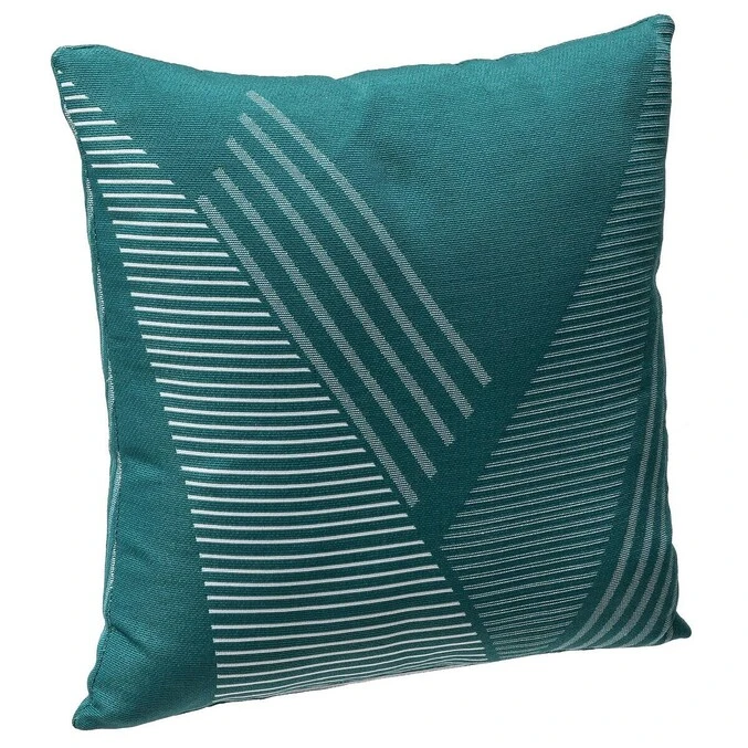 Coussin Déco D'extérieur Jacquard Bleu Canard 1 Coussin Déco D'extérieur Jacquard Bleu Canard