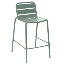 Chaise De Bar Empilable Phuket Vert Olive