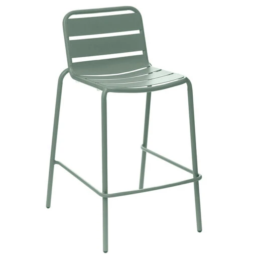 Chaise De Bar Empilable Phuket Vert Olive
