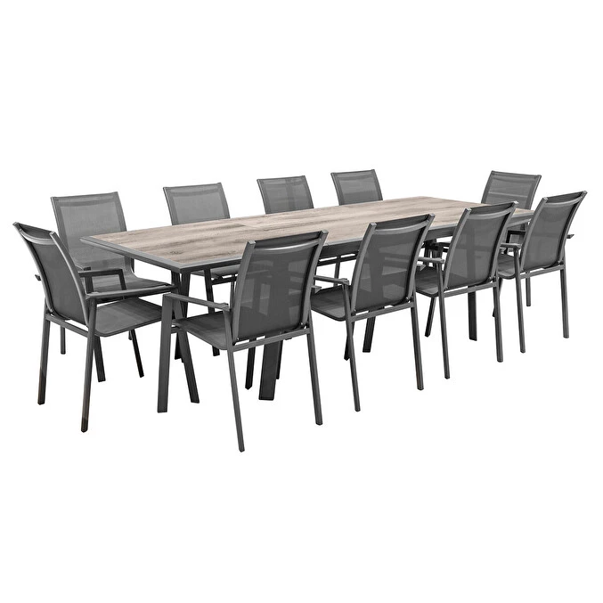 Table De Jardin Extensible Pavane Pécan & Graphite 4 Table De Jardin Extensible Pavane Pécan & Graphite – Image 4