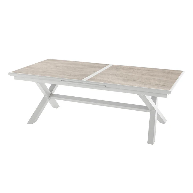 Table De Jardin Extensible Axiome Sépia & Blanc 2 Table De Jardin Extensible Axiome Sépia & Blanc – Image 2