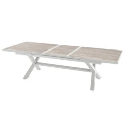Table De Jardin Extensible Axiome Sépia & Blanc 10 Table De Jardin Extensible Axiome Sépia & Blanc -Maison du jardin Magasin 00W080040C
