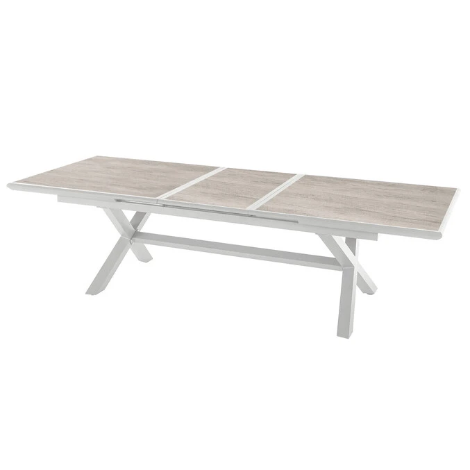 Table De Jardin Extensible Axiome Sépia & Blanc 3 Table De Jardin Extensible Axiome Sépia & Blanc – Image 3