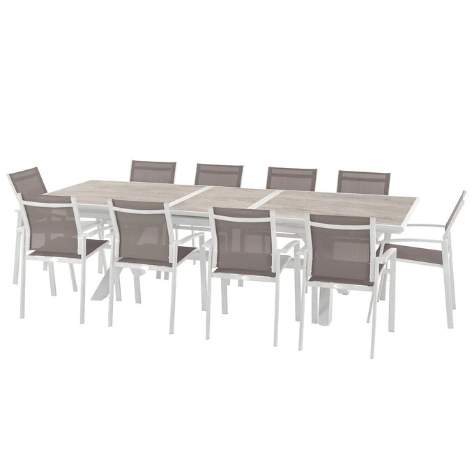 Table De Jardin Extensible Axiome Sépia & Blanc 5 Table De Jardin Extensible Axiome Sépia & Blanc – Image 5