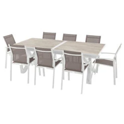 Table De Jardin Extensible Axiome Sépia & Blanc 13 Table De Jardin Extensible Axiome Sépia & Blanc -Maison du jardin Magasin 00W080040F