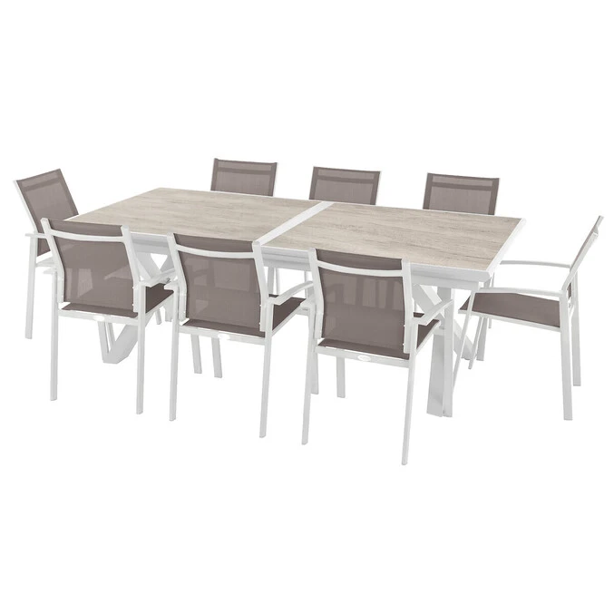 Table De Jardin Extensible Axiome Sépia & Blanc 6 Table De Jardin Extensible Axiome Sépia & Blanc – Image 6
