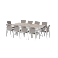 Table De Jardin Extensible Axiome Sépia Et Blanc 11 Table De Jardin Extensible Axiome Sépia Et Blanc -Maison du jardin Magasin 00W080042D