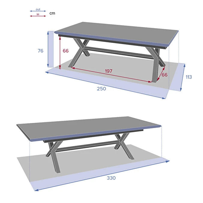 Table De Jardin Extensible Axiome Sépia Et Blanc 8 Table De Jardin Extensible Axiome Sépia Et Blanc – Image 8