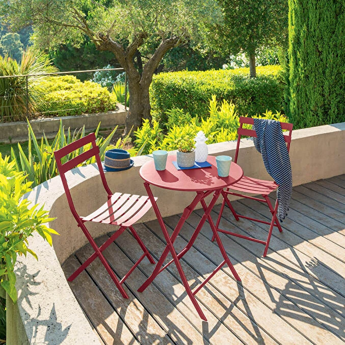 Table De Jardin Pliante Ronde Greensboro Grenade 1 Table De Jardin Pliante Ronde Greensboro Grenade
