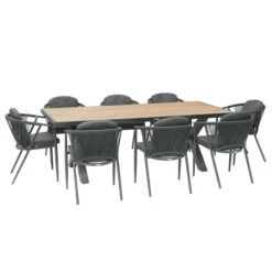 Table De Jardin Rectangulaire Emperia Acacia & Graphite 10 Table De Jardin Rectangulaire Emperia Acacia & Graphite -Maison du jardin Magasin 00W080055C