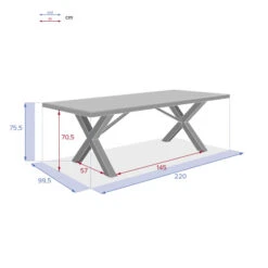Table De Jardin Rectangulaire Emperia Acacia & Graphite 14 Table De Jardin Rectangulaire Emperia Acacia & Graphite -Maison du jardin Magasin 00W080055G