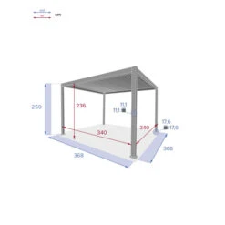Pergola Evora Petit Modèle Graphite 7 Pergola Evora Petit Modèle Graphite -Maison du jardin Magasin 00W080082D