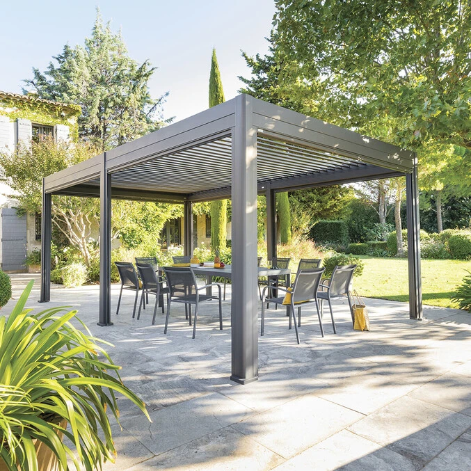 Pergola Evora Grand Modèle Graphite 1 Pergola Evora Grand Modèle Graphite