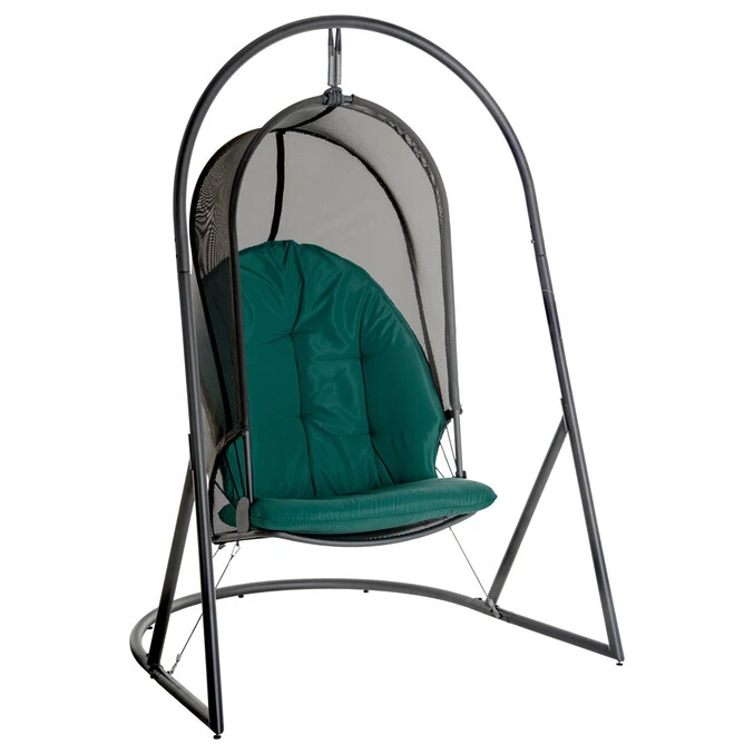 Fauteuil Oeuf Suspendu Pacha Bleu Canard 2 Fauteuil Oeuf Suspendu Pacha Bleu Canard – Image 2