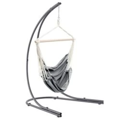 Chaise De Détente Suspendue Cuenca Gris Perle 6 Chaise De Détente Suspendue Cuenca Gris Perle -Maison du jardin Magasin 00W080157C