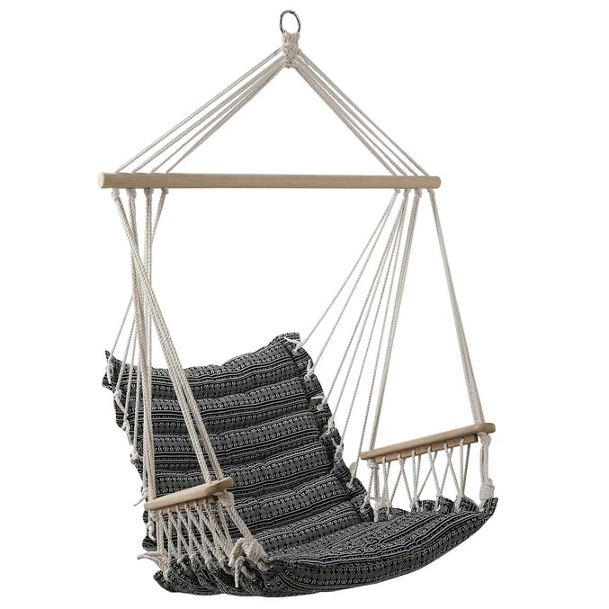 Chaise De Détente Suspendue Jinja Noir & Blanc 2 Chaise De Détente Suspendue Jinja Noir & Blanc – Image 2