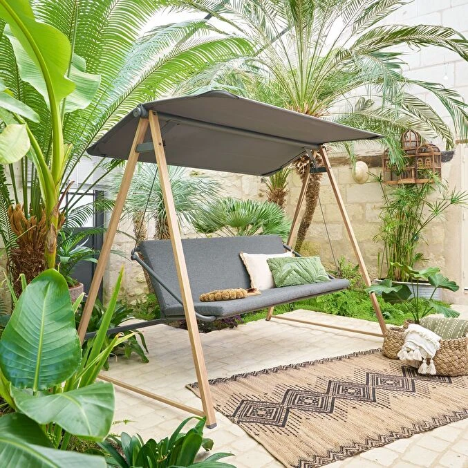 Balancelle De Jardin Soly Honey & Charbon 5 Balancelle De Jardin Soly Honey & Charbon – Image 5