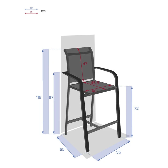 Fauteuil De Jardin Haut Essentia Anthracite & Graphite 2 Fauteuil De Jardin Haut Essentia Anthracite & Graphite – Image 2