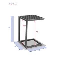 Table D'appoint De Jardin Carrée Évasion Tonka 11 Table D'appoint De Jardin Carrée Évasion Tonka -Maison du jardin Magasin 00W080233F
