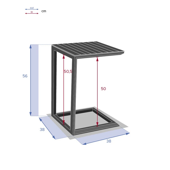 Table D'appoint De Jardin Carrée Évasion Tonka 6 Table D'appoint De Jardin Carrée Évasion Tonka – Image 6