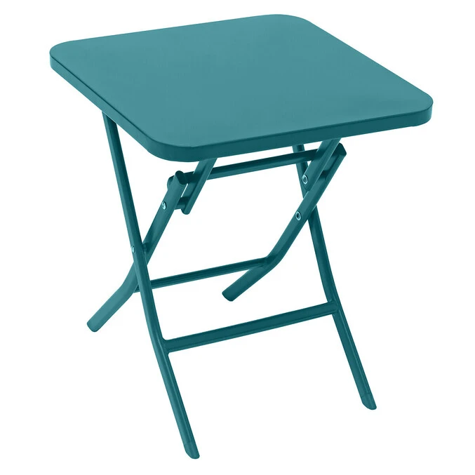 Table D'appoint De Jardin Carrée Greensboro Bleu Canard 2 Table D'appoint De Jardin Carrée Greensboro Bleu Canard – Image 2