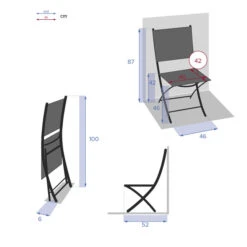Lot De 4 Chaises De Jardin Pliantes Modula Grenade & Graphite 7 Lot De 4 Chaises De Jardin Pliantes Modula Grenade & Graphite -Maison du jardin Magasin 00W080239D