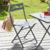 Lot De 2 Chaises De Jardin Pliantes Greensboro Gris Quartz
