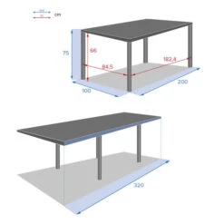 Table De Jardin Extensible Piazza Gris Smoke & Blanc 11 Table De Jardin Extensible Piazza Gris Smoke & Blanc -Maison du jardin Magasin 00W085052F
