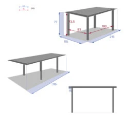 Table De Jardin Extensible Allure Gris & Blanc 9 Table De Jardin Extensible Allure Gris & Blanc -Maison du jardin Magasin 00W085055E
