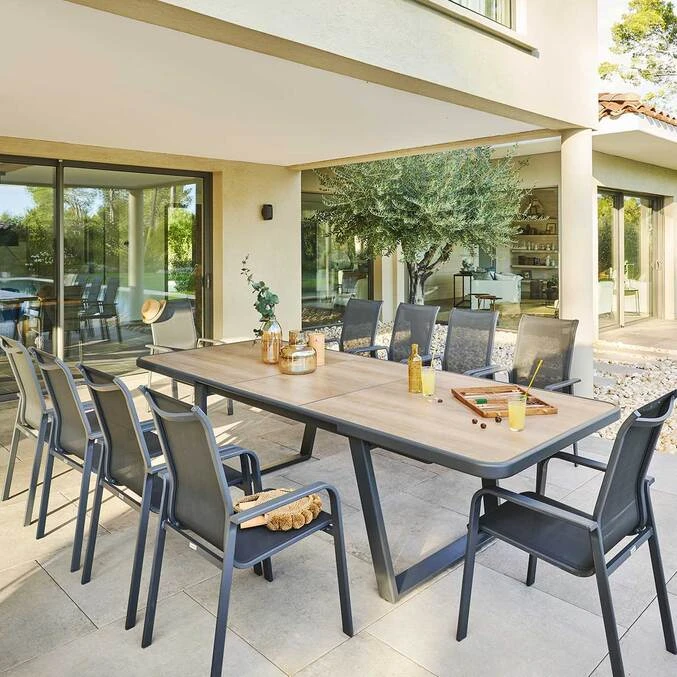 Table De Jardin Extensible Unisson Houblon & Graphite 1 Table De Jardin Extensible Unisson Houblon & Graphite