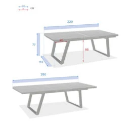 Table De Jardin Extensible Unisson Houblon & Graphite 15 Table De Jardin Extensible Unisson Houblon & Graphite -Maison du jardin Magasin 00W085056H
