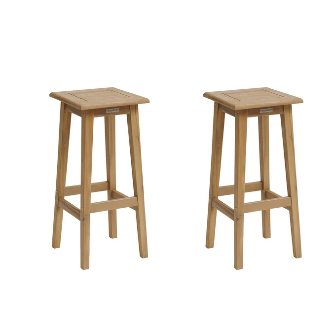 Lot De 2 Tabourets Hauts De Jardin Tiwi Acacia 1 Lot De 2 Tabourets Hauts De Jardin Tiwi Acacia