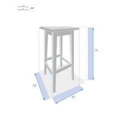 Lot De 2 Tabourets Hauts De Jardin Tiwi Acacia 5 Lot De 2 Tabourets Hauts De Jardin Tiwi Acacia -Maison du jardin Magasin 00W085096C
