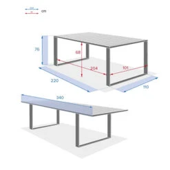 Table De Jardin Extensible Corvo Acacia & Graphite 17 Table De Jardin Extensible Corvo Acacia & Graphite -Maison du jardin Magasin 00W085105H