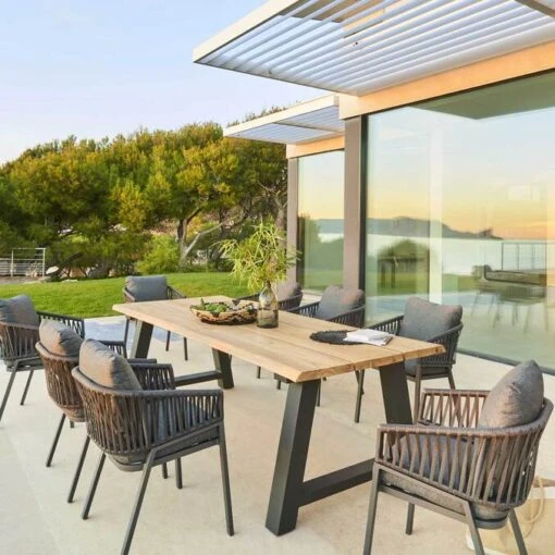 Table De Jardin Iruya Teck & Graphite
