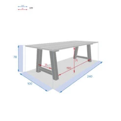 Table De Jardin Iruya Teck & Graphite 13 Table De Jardin Iruya Teck & Graphite -Maison du jardin Magasin 00W085109F