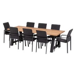 Table De Jardin Iruya Teck & Graphite 14 Table De Jardin Iruya Teck & Graphite -Maison du jardin Magasin 00W085109G