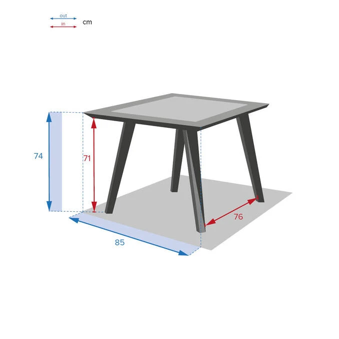 Table De Jardin Bistro Lambada Céramique & Graphite 4 Table De Jardin Bistro Lambada Céramique & Graphite – Image 4
